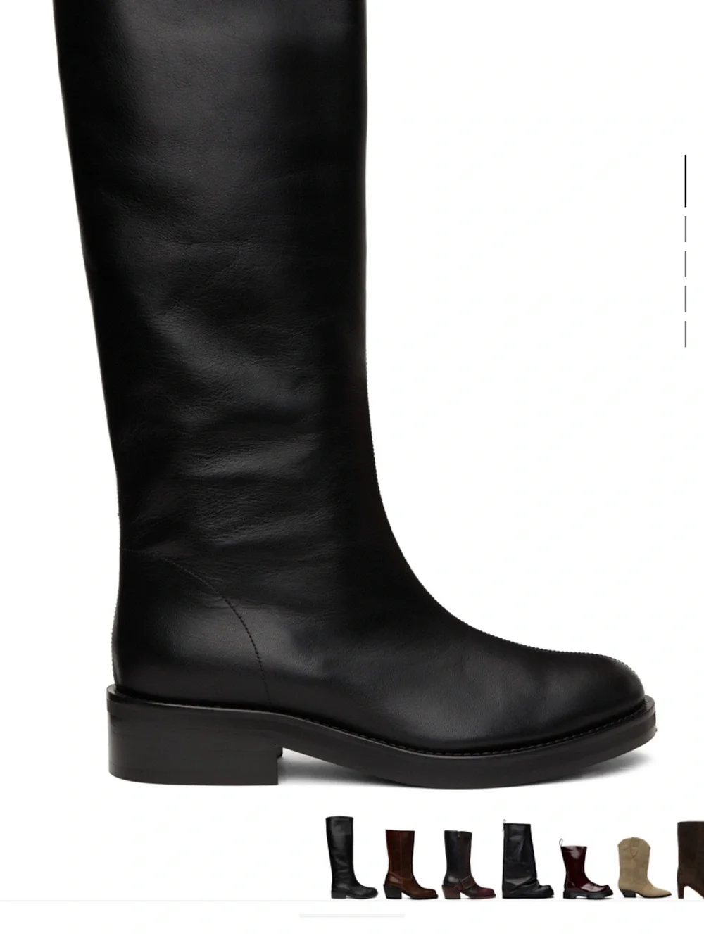 CO Black Over-the-Knee Leather Boots